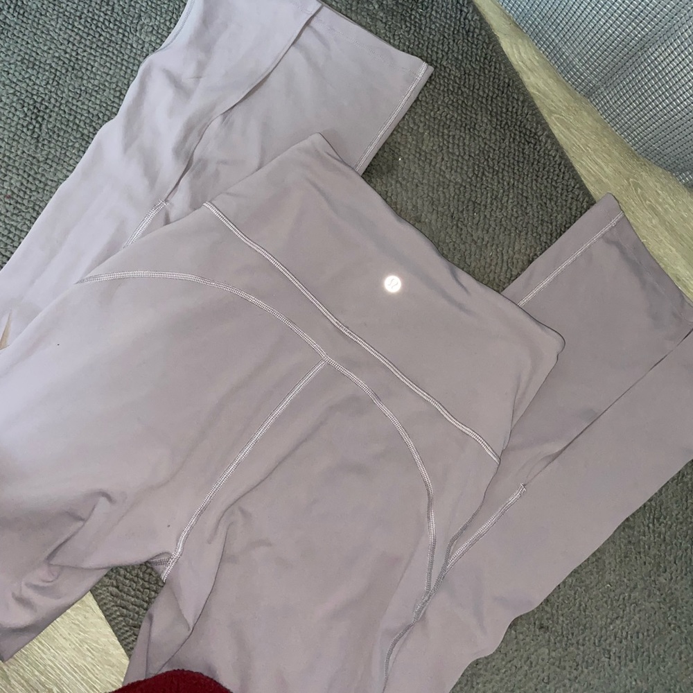 lululemon flare yoga pants with split hem style
